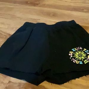 Black be kind to ur self shorts xs womens